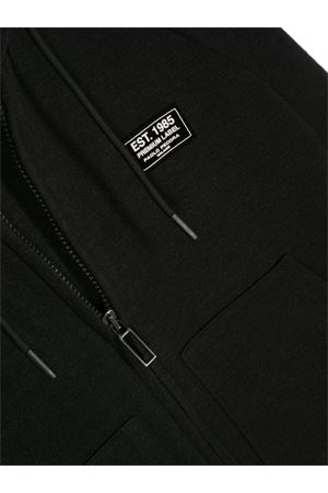 black polyester hoodie PAOLO PECORA KIDS | PP3449NERO